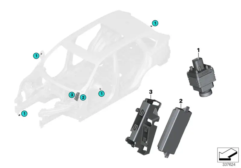 BMW Steuergerät Surround View Camera F15 F16 F25 F26 F85 F86 6653