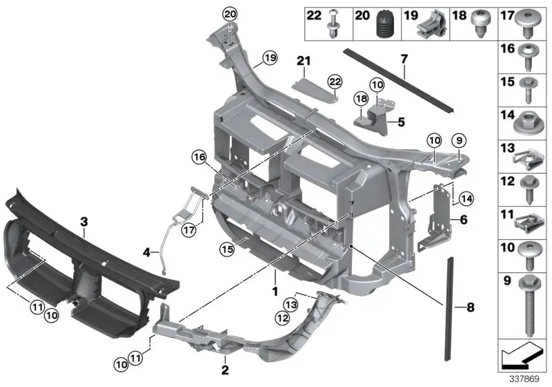 BMW Vorderwand E84 51642990176 - X1 E84