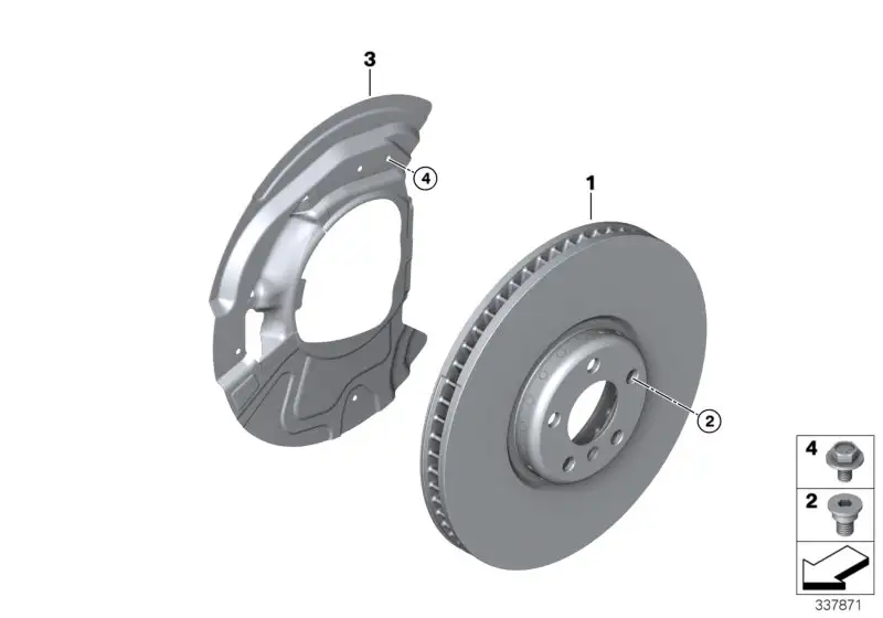 BMW Bremsscheibe belüftet E70 E71 F15 F16 34116886481 - X5 E70, X