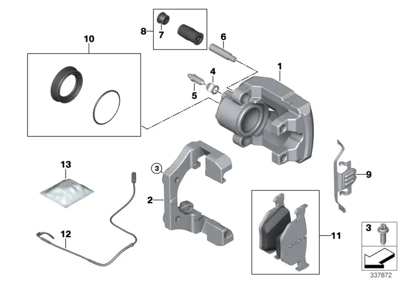 BMW Bremsträger E70 E71 E72 F15 F16 34216776801