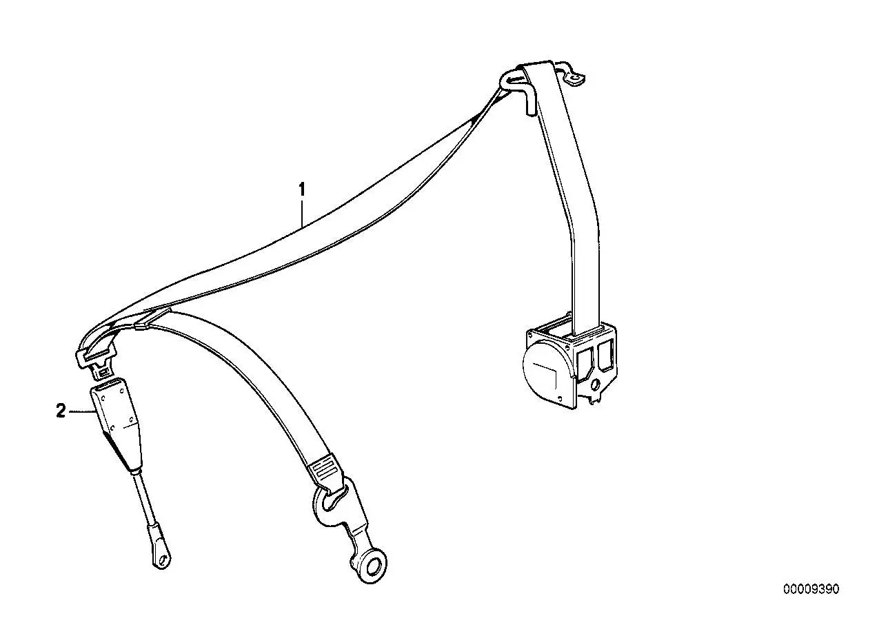 BMW Obergurt links E30 72111935611 - Z1 E30