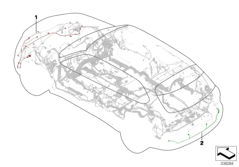 BMW Kabelsatz Frontende F85 F86 61129351005 - Bildposition 01