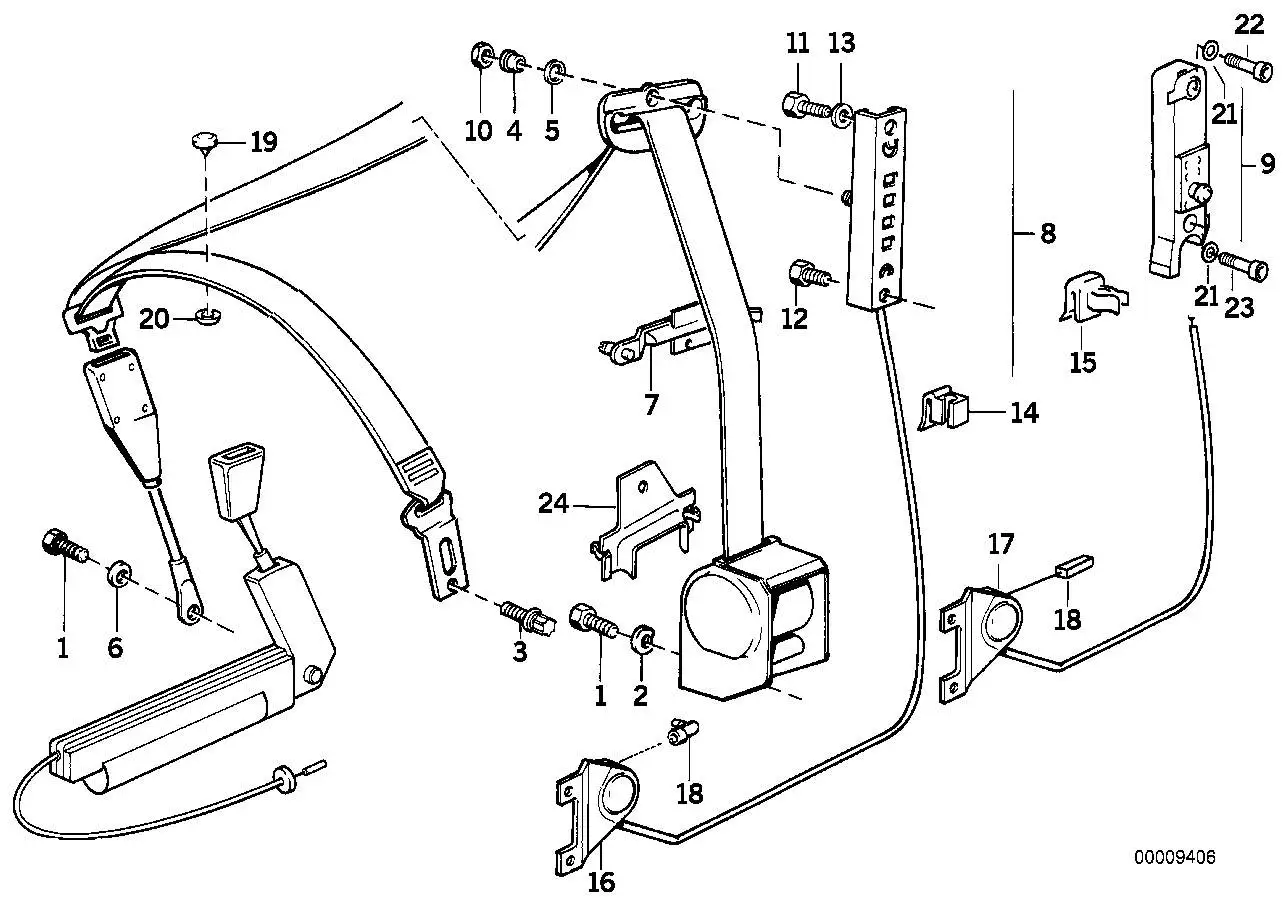 BMW Halteklammer links E32 E34 51211976597 - Bildposition 18