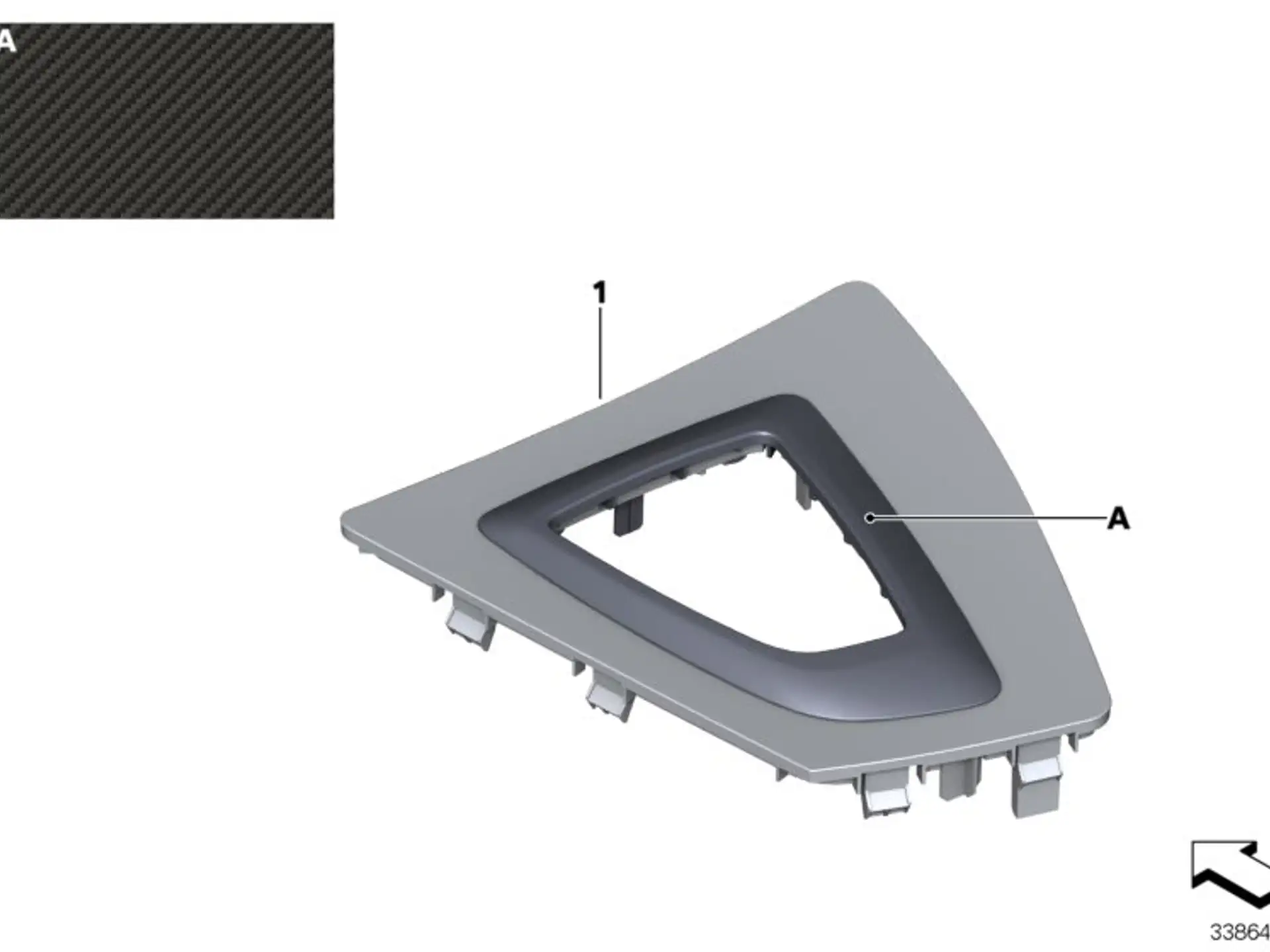 BMW Mittelkonsolenblende Gangwahlschalter 3er F30 F31 F34 4er F32 F33 F36