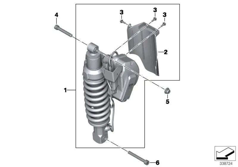 BMW Federbein hinten 33537728367 - Bildposition 01