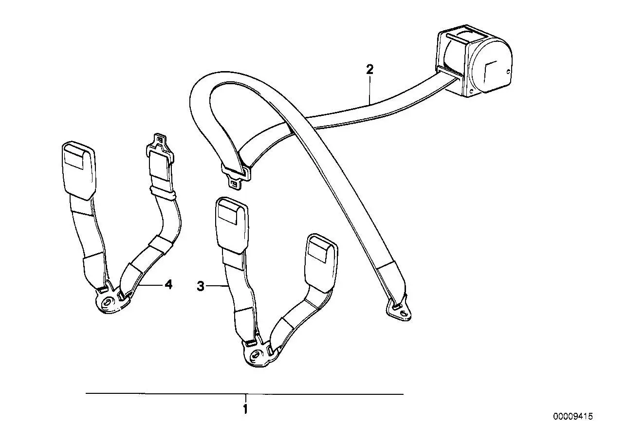 BMW Untergurt hinten E23 E28 E30 72111952012 - Z1 E30, 5er E28, 7