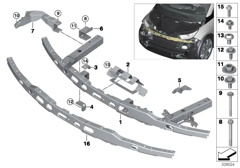 BMW Vorderwand I01 51647296805