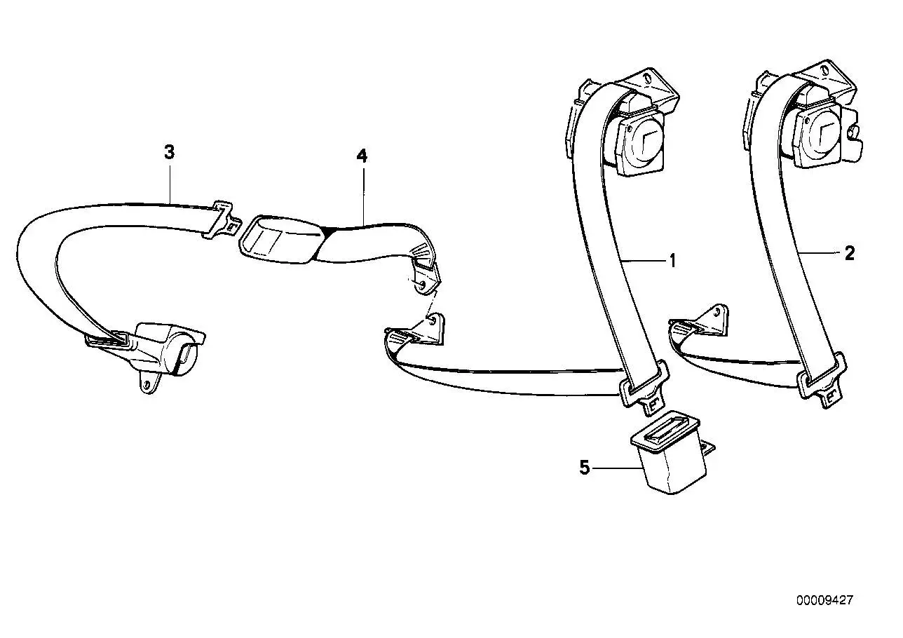 BMW Untergurt hinten rechts E34 72111944452 - Bildposition 05