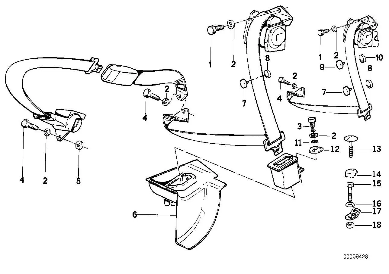 BMW Blende rechts E34 72111944500 - Bildposition 06