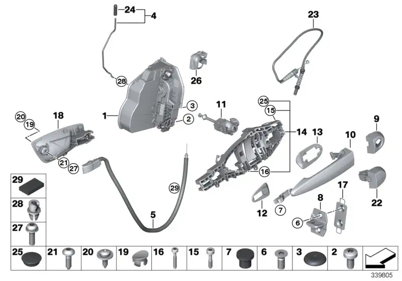 BMW Systemschloss links E60 E61 E70 E71 E81 E82 E83 E84 E87 E90 E
