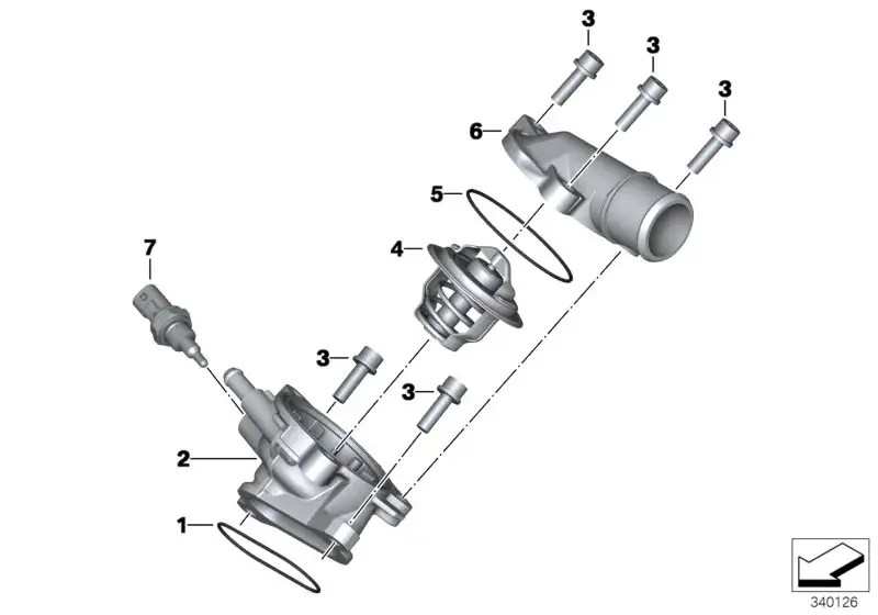 BMW Deckel Thermostatgehäuse 11537707488 - Bildposition 06