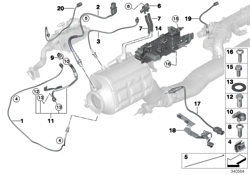 BMW Abgastemperatursensor 13628582663