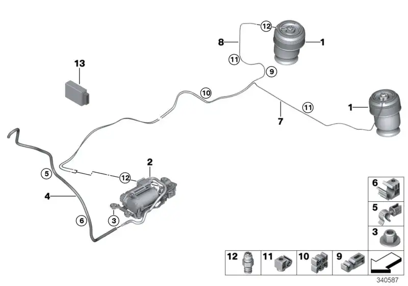 BMW Luftfeder hinten F85 F86 37107850225