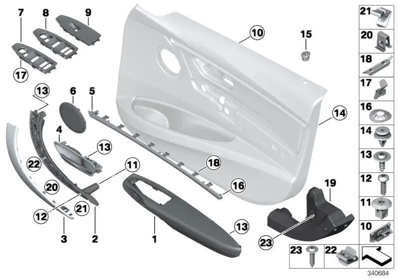 BMW Blende Schalter Fensterheber 51417283835 - Bildposition 09