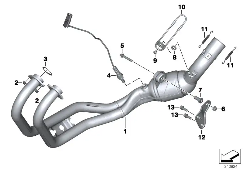 BMW Blende Krümmer K73 18117720087 - Bildposition 10