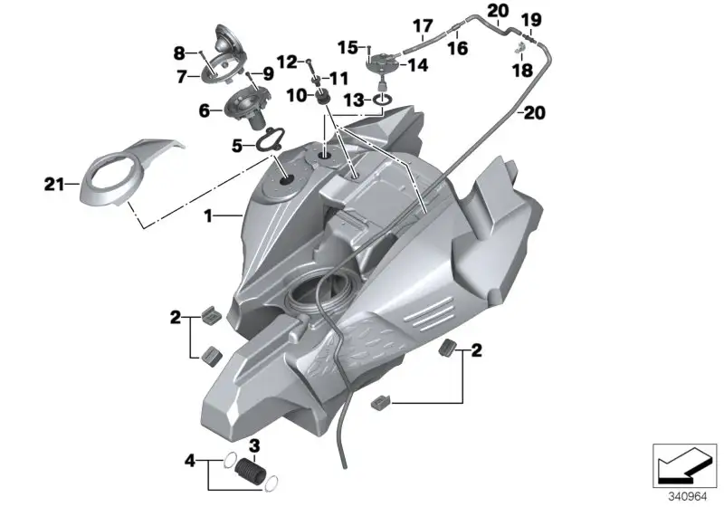 BMW Kraftstoffbehälter K75 16118530524