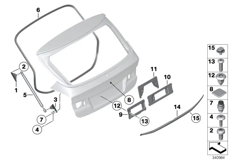BMW Gasdruckfeder Heckklappe E84 51242990136 - Bildposition 05