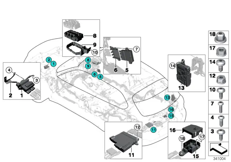 BMW B+ Verteiler F15 F16 F85 F86 61149285503