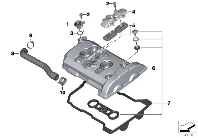 BMW Zylinderkopfhaube Schwarz 11127708064 - Bildposition 06