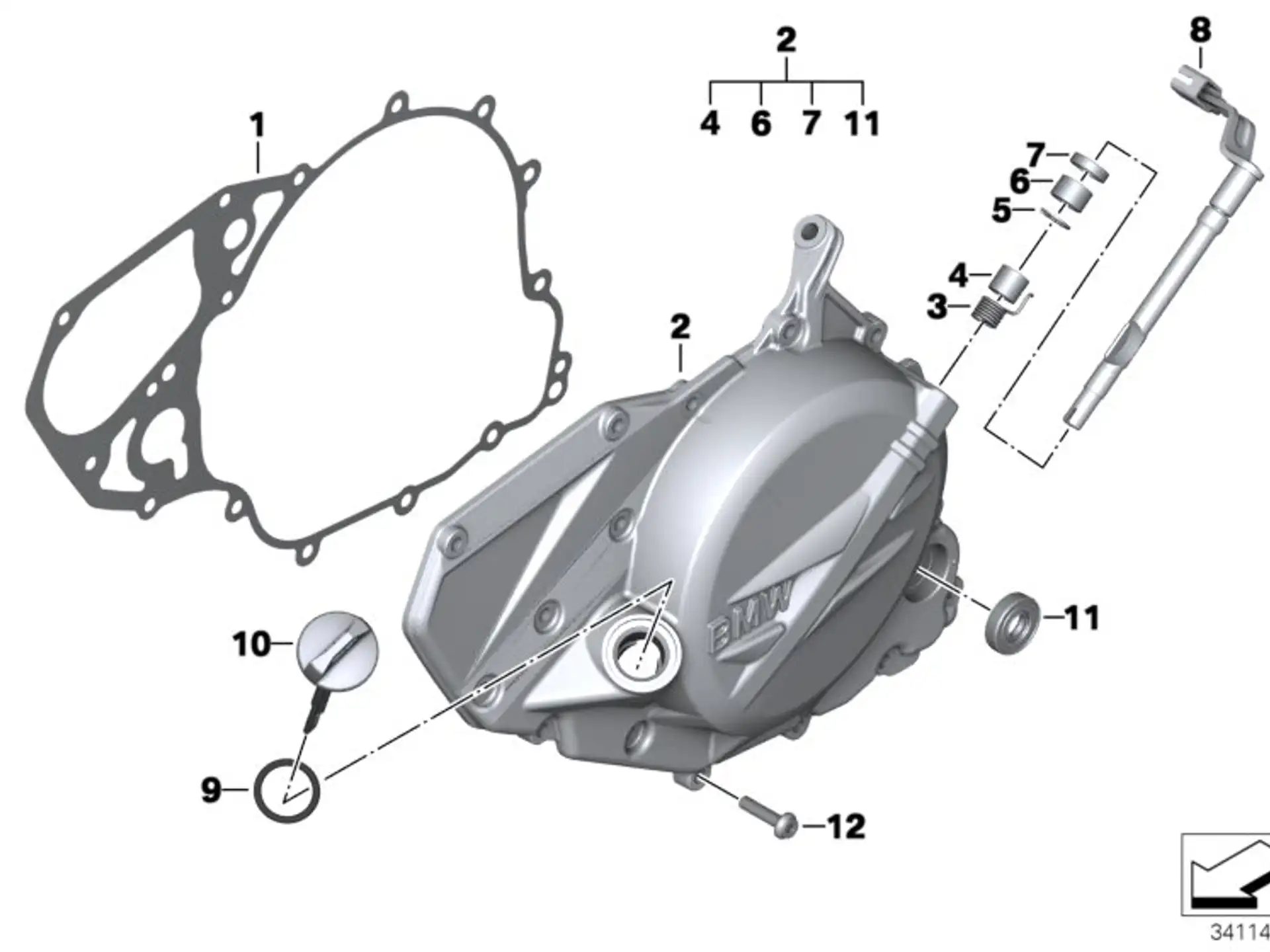 BMW Dichtung links K70 K72 K75 11117707906