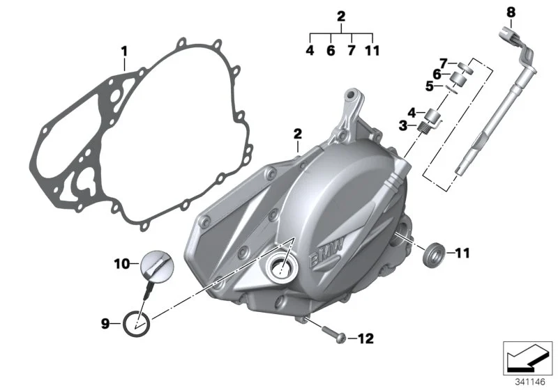 BMW Ölmessstab silber K71 11437689484