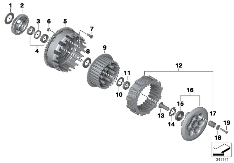 BMW Satz Belaglamellen / Federn K71 21217702427
