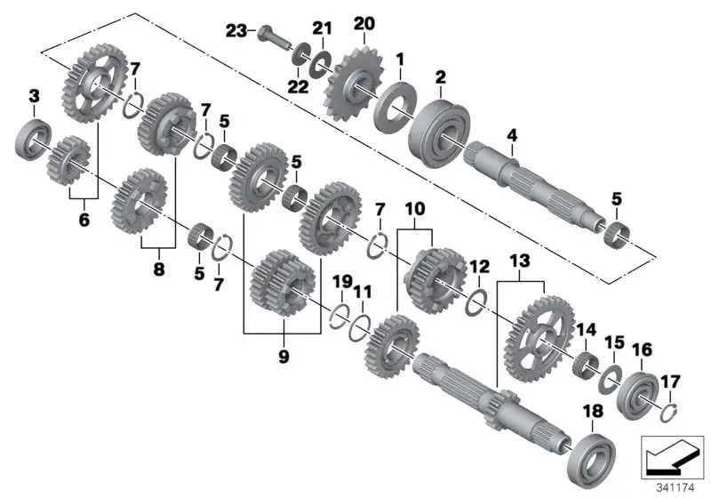 BMW Reparatursatz Radpaar 2.Gang K73 23008537708