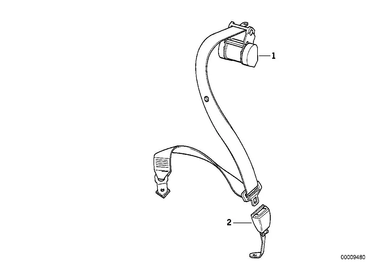 BMW Obergurt hinten E36 72118119133