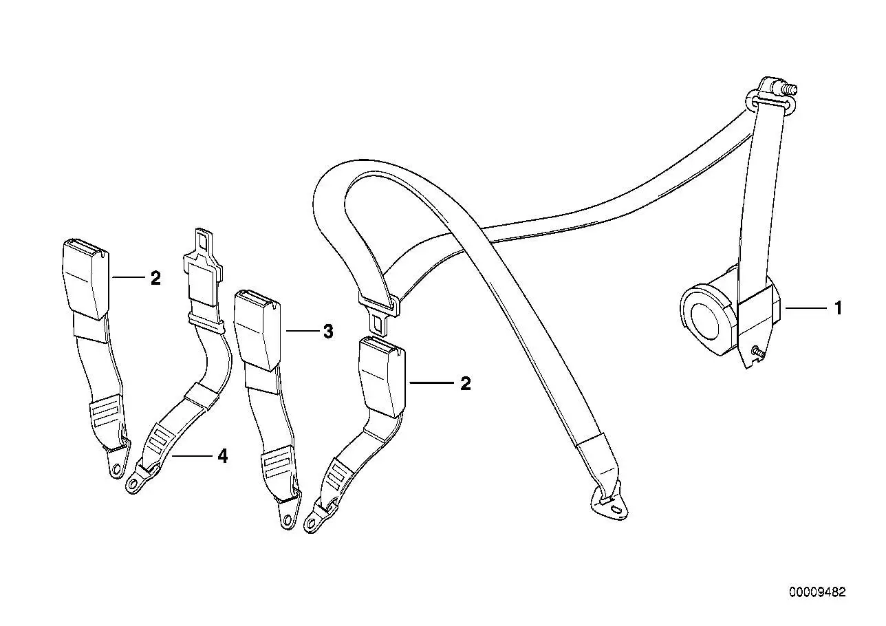 BMW Untergurt hinten E36 72118146796