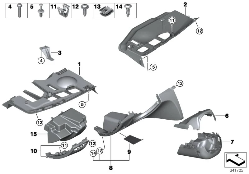 BMW Linsenblechschraube E36 E46 E63 E64 E65 E66 E70 E71 E72 E81 E82 E83 E84 E85 E86 E87 E88 E91 F07 F11 F15 F16 F25 F26 F86 07146977362