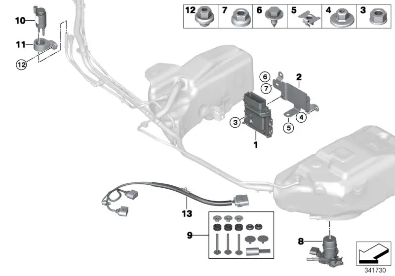 BMW Fördermodul SCR F07 F10 F11 F15 F16 F30 F31 F32 F33 F36 G11 G