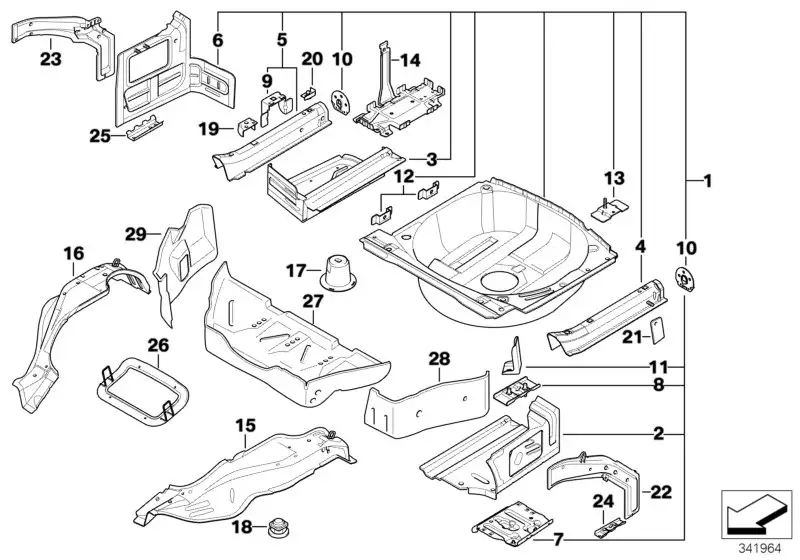 BMW Batterieträger E46 51718237364 - Bildposition 14
