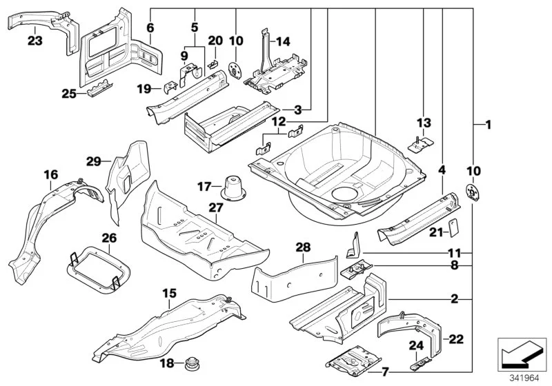 BMW Halter Aktivkohlefilter E46 41128204385