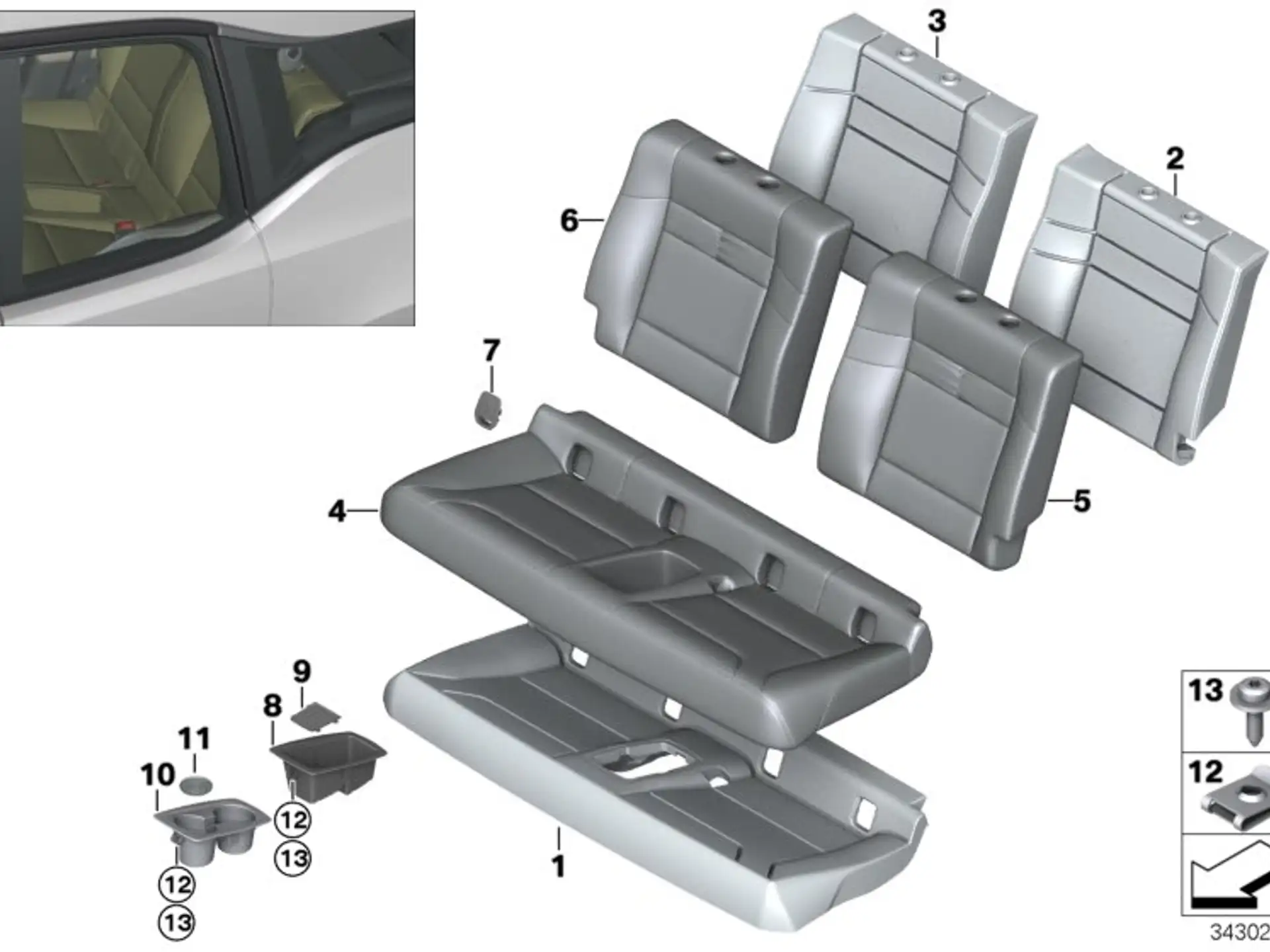 BMW Blende Isofix I01 52207360005