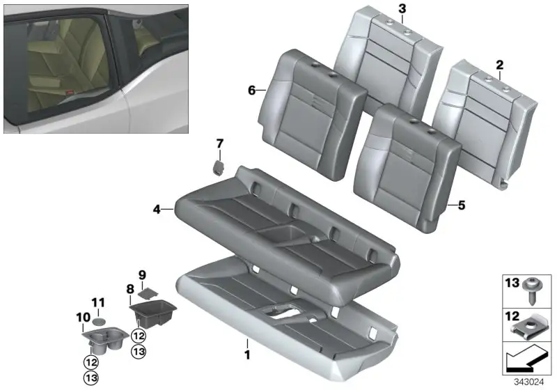 BMW Blende Isofix I01 52207360005 - i3 Mega