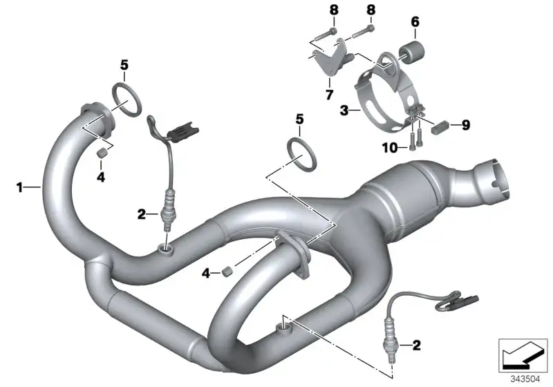 BMW Abgaskrümmer K25 18117693904
