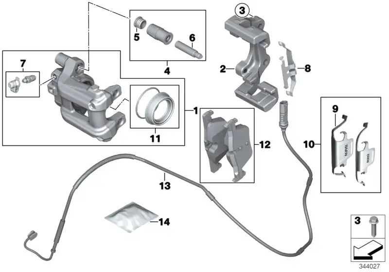 BMW Bremssattelgehäuse links F20 F21 F22 F23 F30 F31 F32 F33 F34