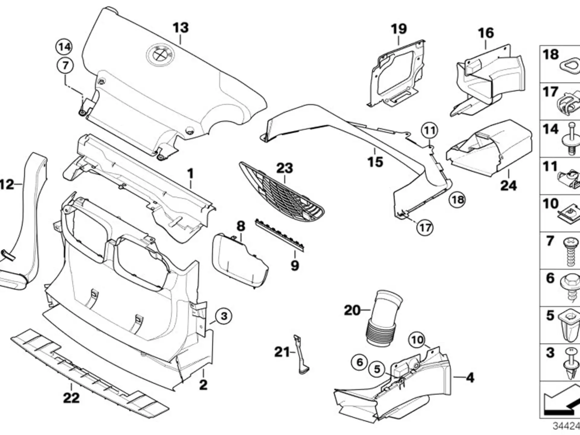 BMW Halter links E46 51717892797