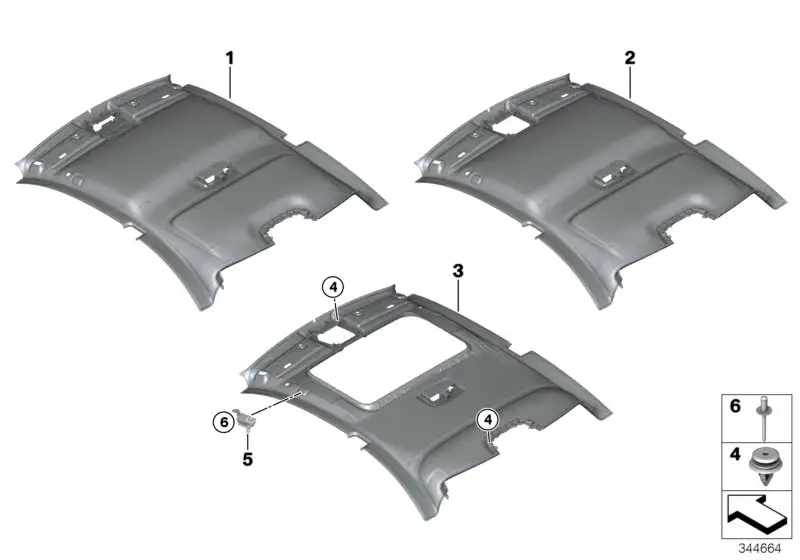 BMW Dachhimmel Schiebehebedach 51448063147 - Bildposition 03