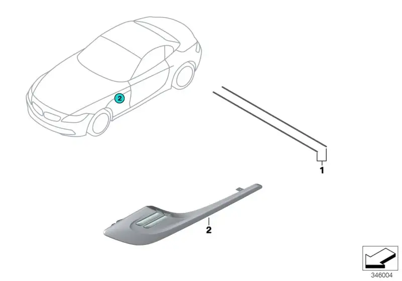 BMW Zusatzblinkleuchte rechts 63137303244 - Z4 E89