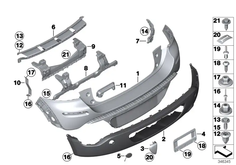 BMW Spoiler Mitte R61 51129808955 - Bildposition 02