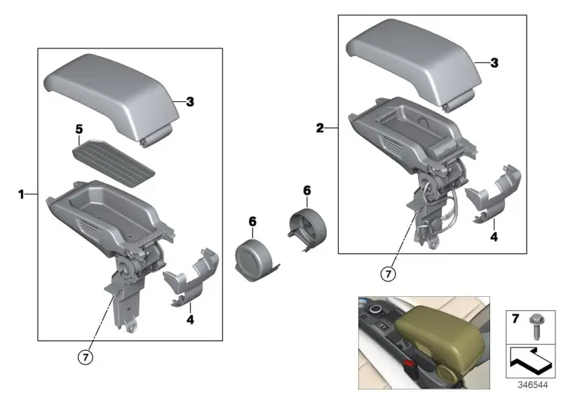BMW Mittelarmlehne I01 51169283174 - i3 Mega