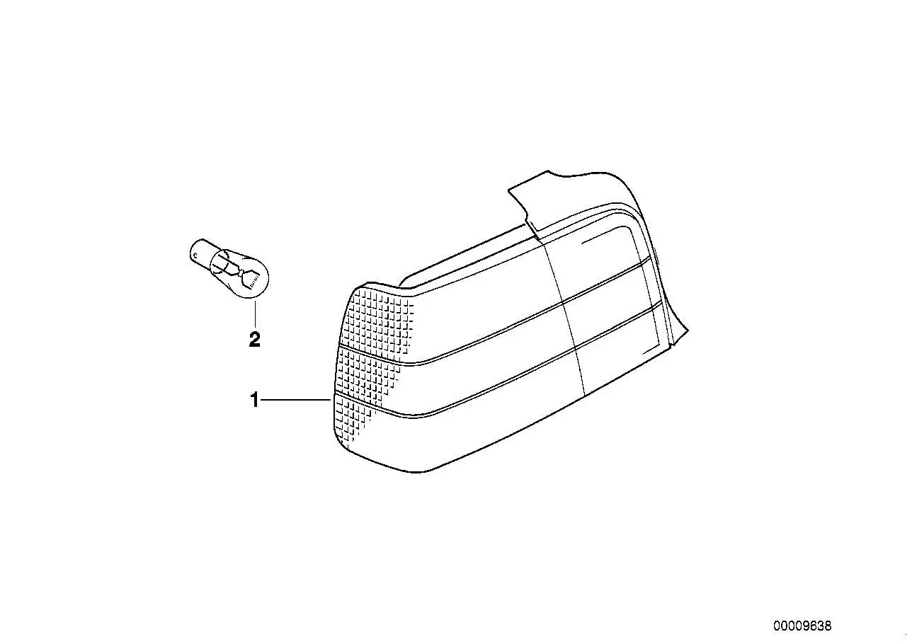 BMW Heckleuchte rechts, Blinker Weiss E36 82199402925 - Z3 E36