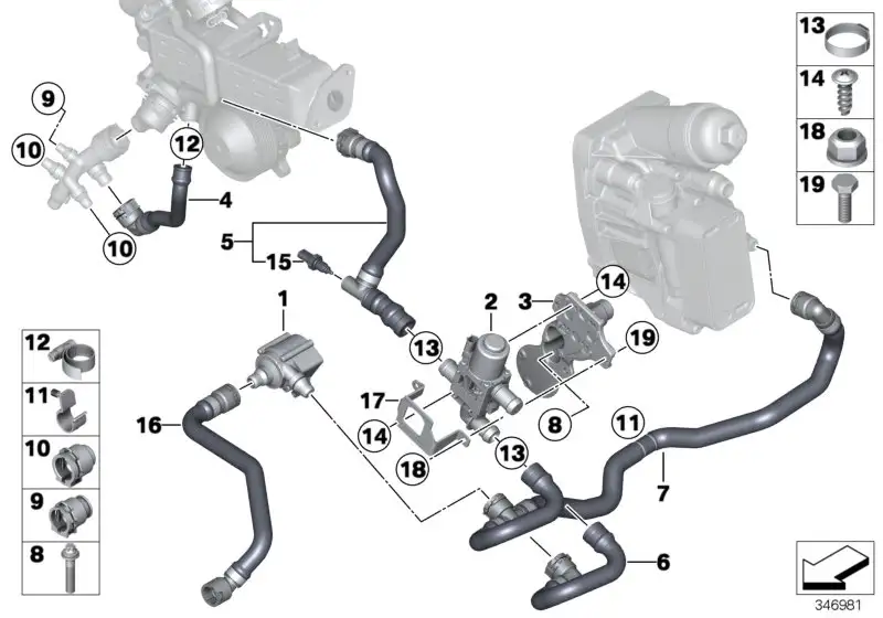 BMW Kühlmittelschlauch F10 F11 F15 F25 11538514233