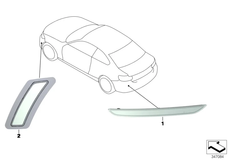 BMW Rückstrahler links F22 F23 63147295421