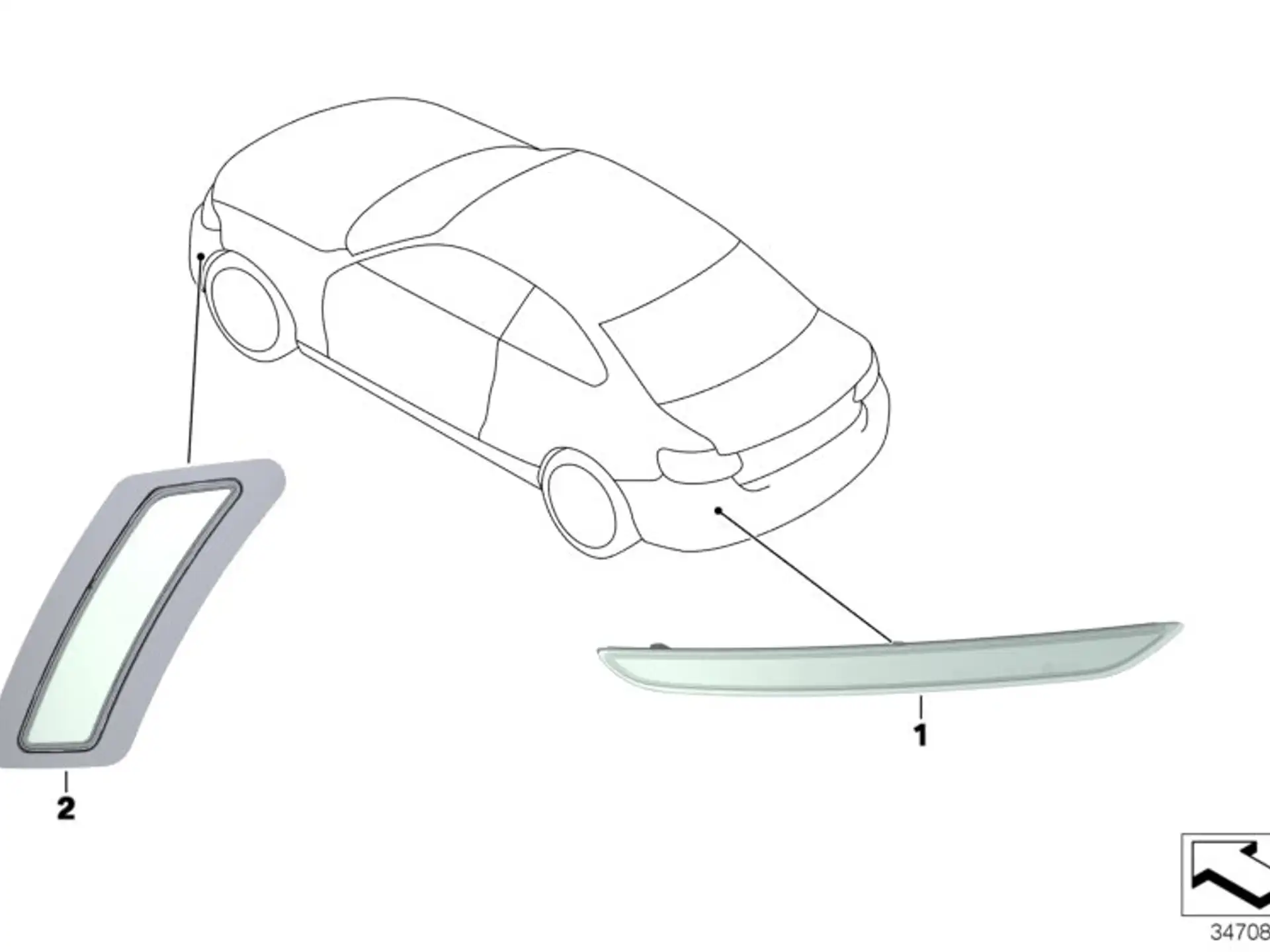 BMW Rückstrahler rechts F22 F23 63147295422