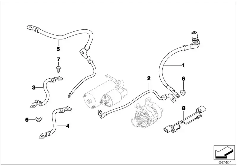 BMW Leitung Glühsystem E46 E53 E60 E61 E63 E64 E65 E66 E83 E90 E9