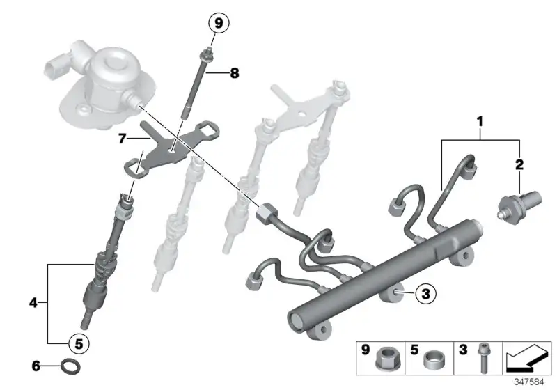 BMW Einspritzrohr 13538649320