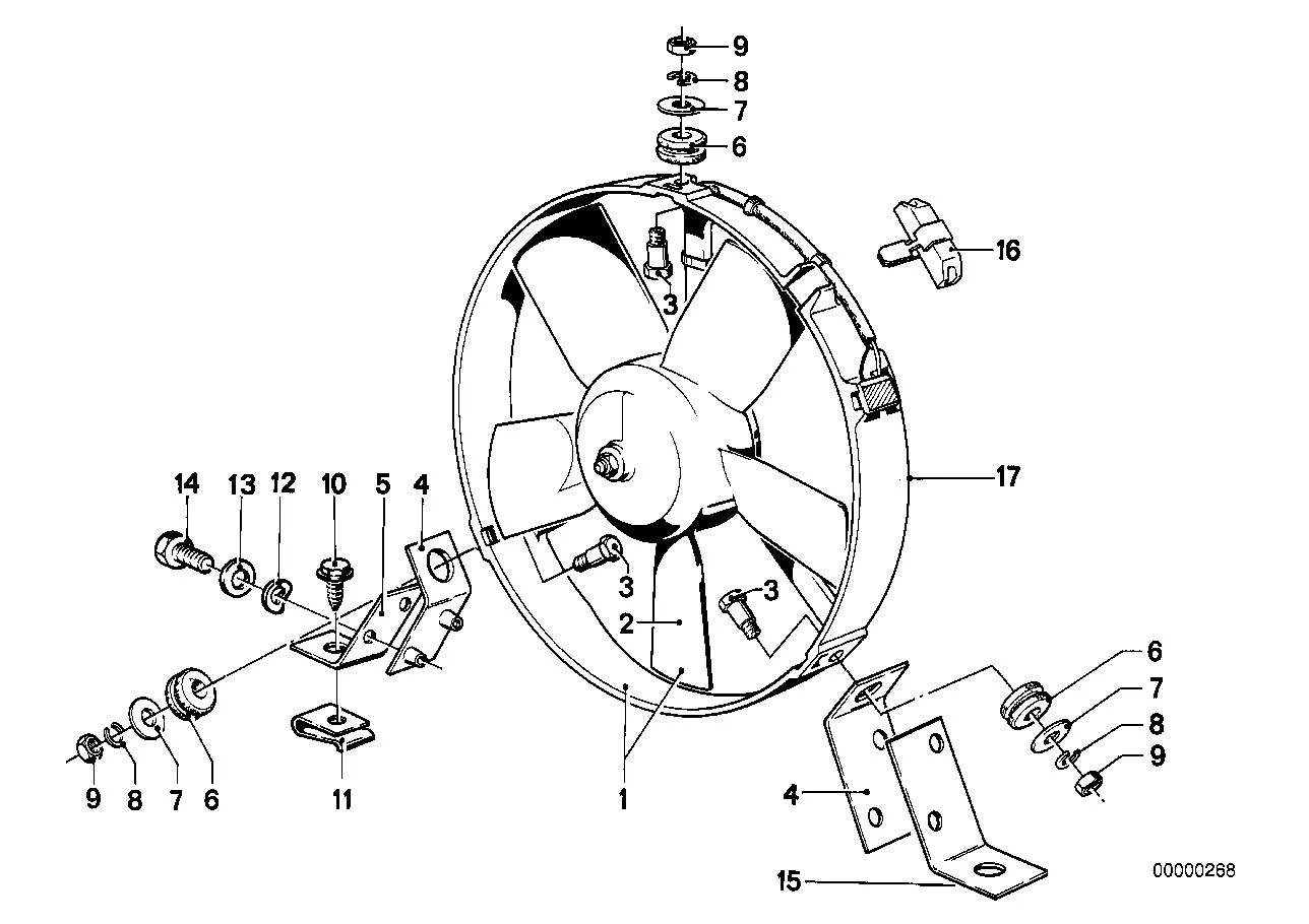 BMW Gummitülle E21 E23 E24 E28 E30 E31 E32 E34 E36 17401362128