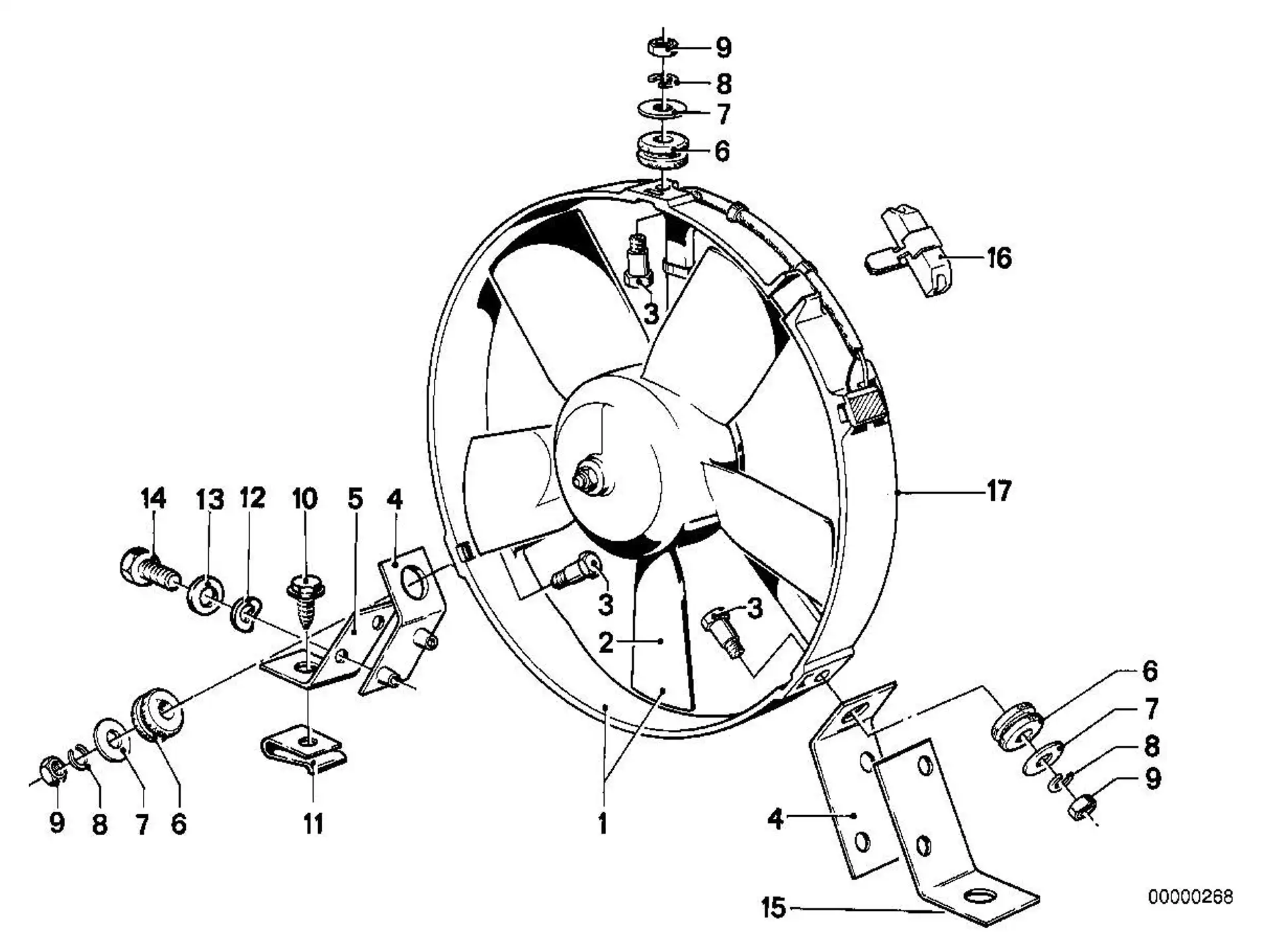 BMW Gummitülle E21 E23 E24 E28 E30 E31 E32 E34 E36 17401362128